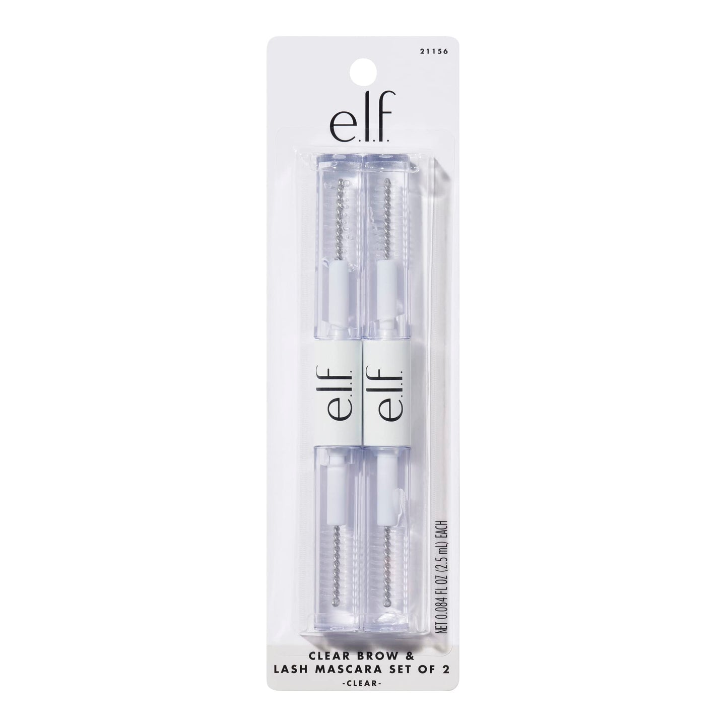 e.l.f. Clear Lash & Brow Mascara 2-Pack, Conditioning Clear Brow & Lash Gel For Grooming, Defining & Separating, Long-Lasting, Vegan & Cruelty-Free Beauty & Personal Care e.l.f.