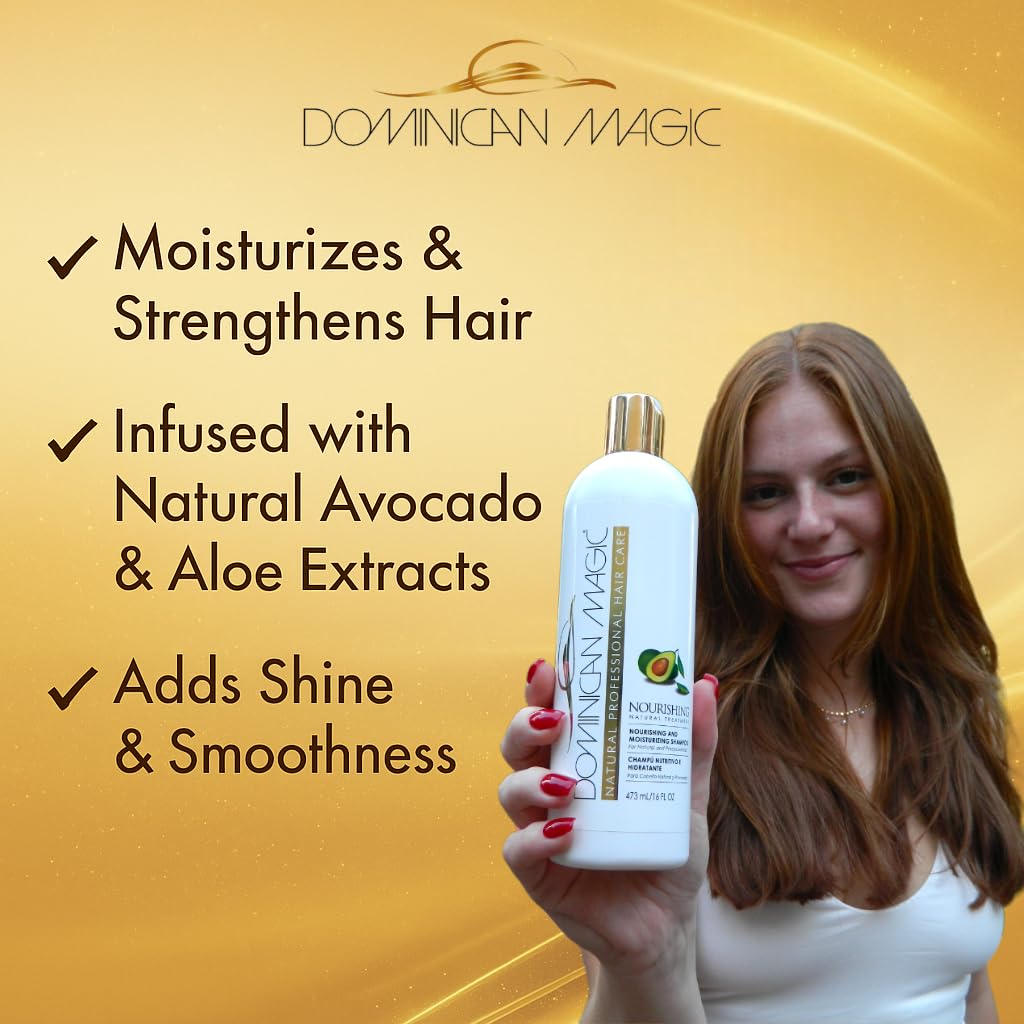 Dominican Magic Nourishing Shampoo - Gentle Cleanse, Strenghtens Hair, For Natural Professional Hair Care, 15.87 Oz, 15.87 Ounces Beauty & Personal Care DOMINICAN MAGIC
