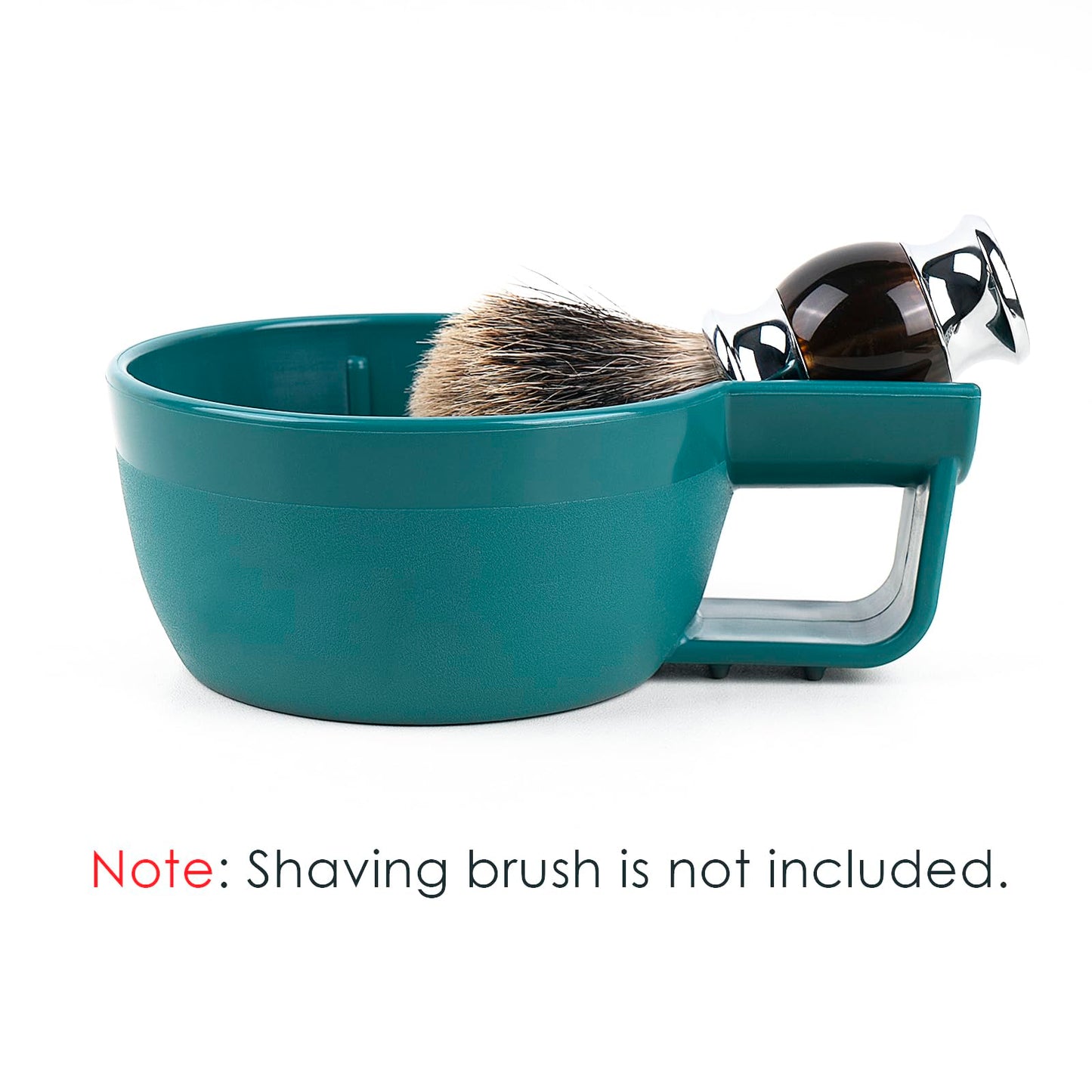 Linkidea Plastic Shaving Soap Bowl with Non-slip Handle, Wide Mouth, Large Capacity, Easier to Lather Ridges, Wet Razor Shave Cream Bowl for Men Beauty and Personal Care Linkidea