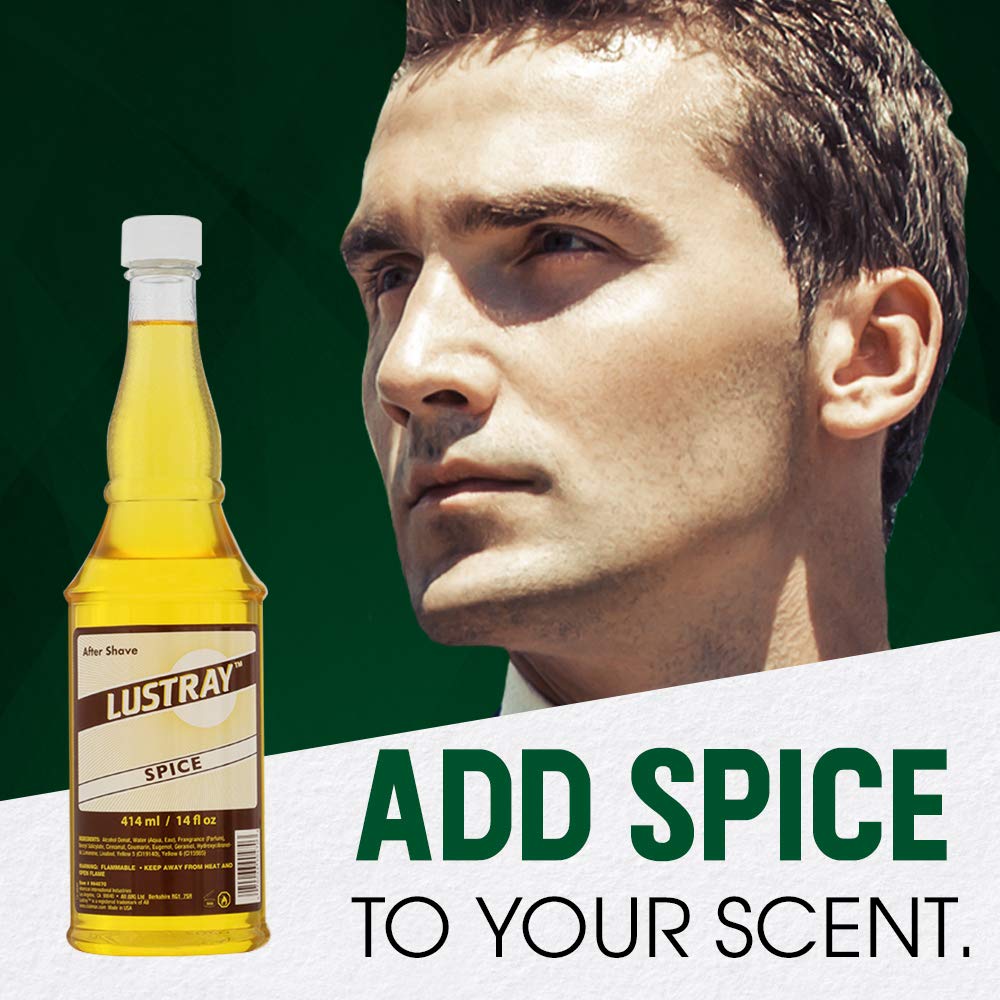 Clubman Lustray Spice After Shave Lotion - Refreshing & Soothing After Shave Lotion for Men, Long-Lasting Scent, Ideal for Sensitive Skin, 14 oz Beauty & Personal Care Clubman