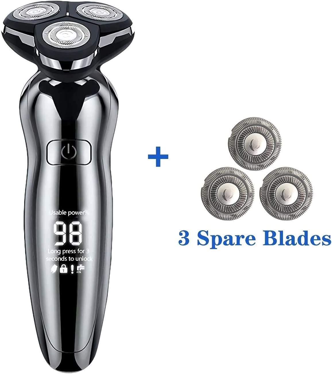 Electric Razor for Men, Dry Wet Waterproof Rotary Facial Shaver, Portable Face Shaver Cordless Travel USB Rechargeable with Nose Hair Trimmer,Facial Beauty and Personal Care LOFNJ