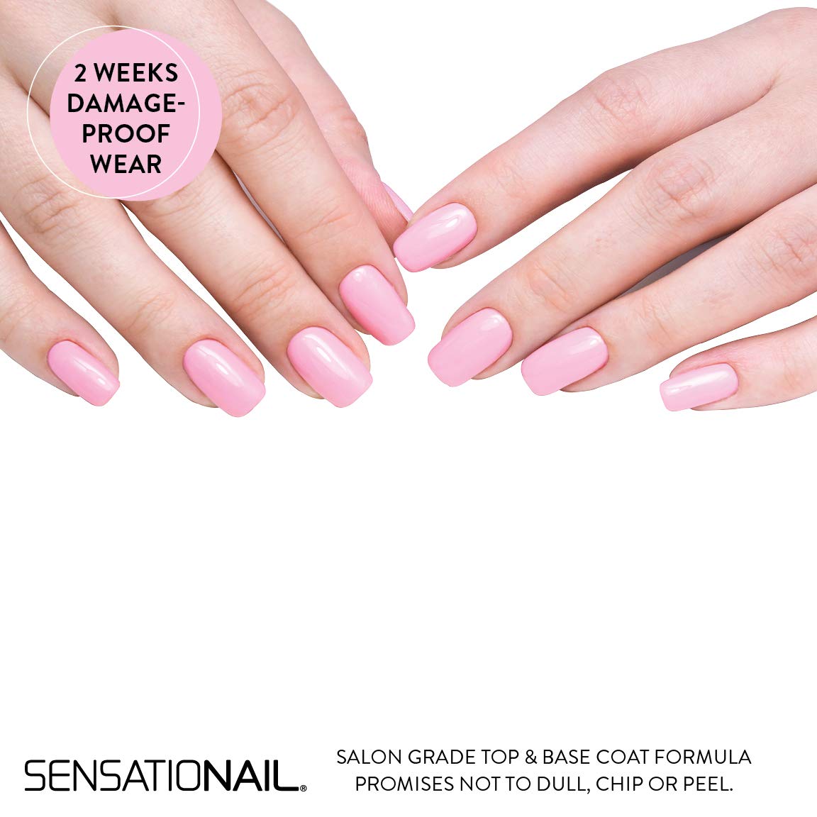 Sensationail Gel/UV Base and Top Coat Nail Polish Kit, Starter Set Refill, Long-Lasting Salon Grade Manicure, Beginner Nail Essentials, Lasts Up To 2 Beauty & Personal Care Sensationail
