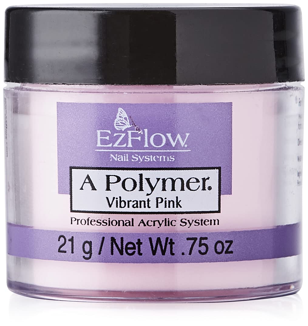 EZ Flow A Polymer Vibrant Pink False Nails, 0.75 Ounce