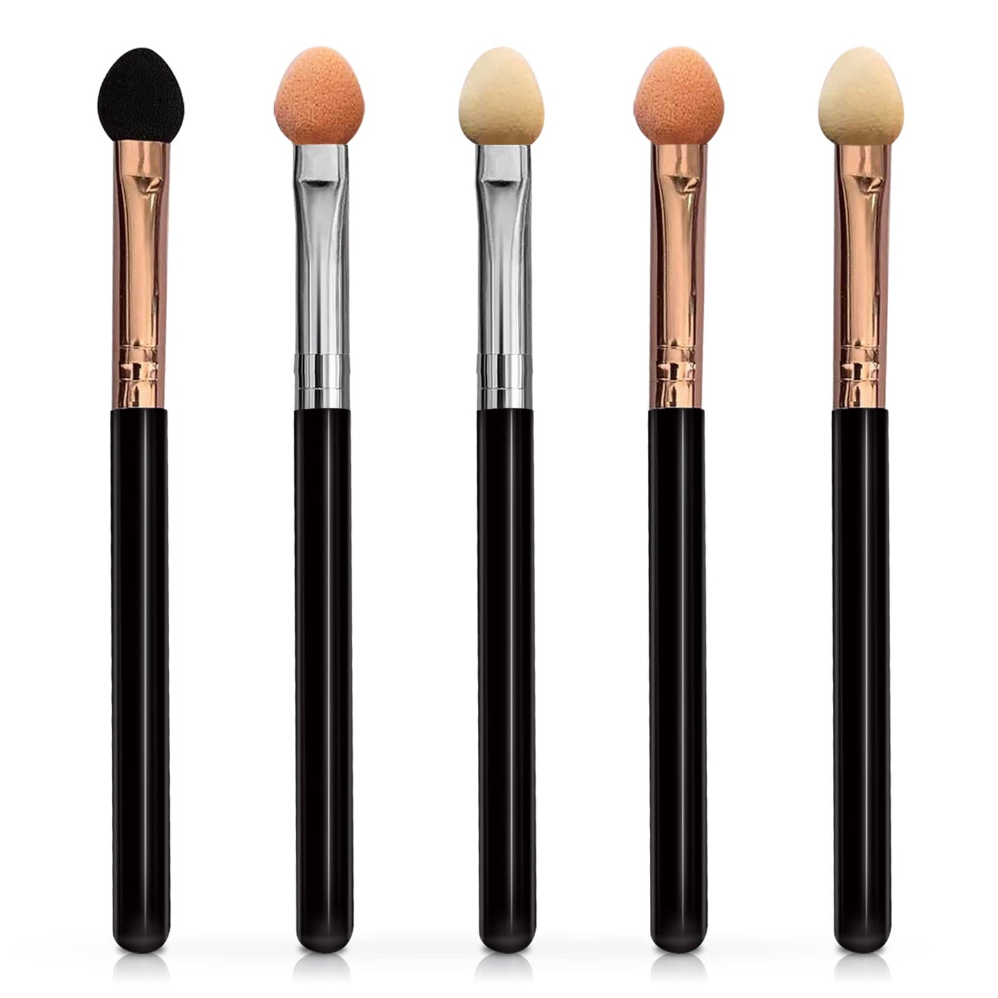 UorPoto Eyeshadow Applicators Sponge Double Sided Reusable 5Pcs Professional Blendable Organic Foam Tip Makeup Eye Shadow Applicator Brush Set Beauty & Personal Care UorPoto