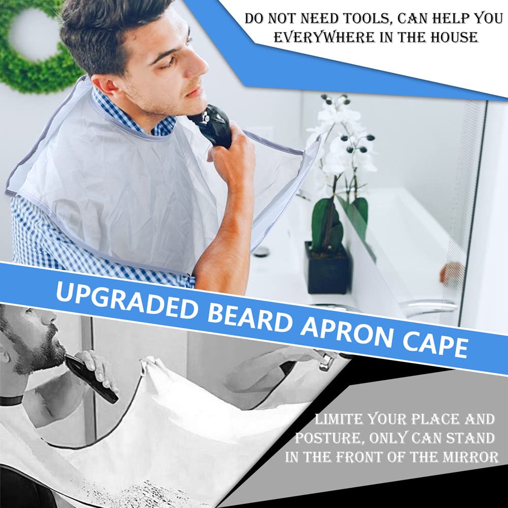 Beard Bib Apron, Non-Stick Beard Cape Grooming Cloth, Waterproof Hair Catcher for Men Shaving & Trimming Beauty and Personal Care Woonsoon