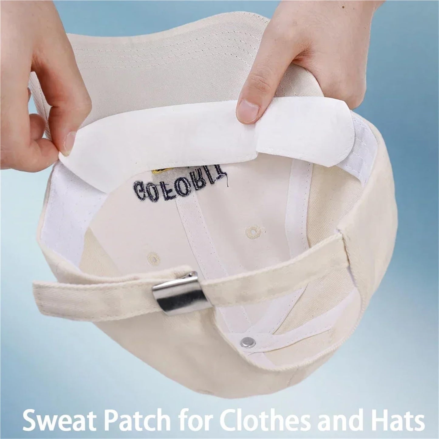 Cyyaog Collar Protectors for Shirts 100pcs Hat Sweat Absorber Stickers Anti-Dirt Sports Belt Cap Rim Invisible Tape(White) Beauty and Personal Care Cyyaog