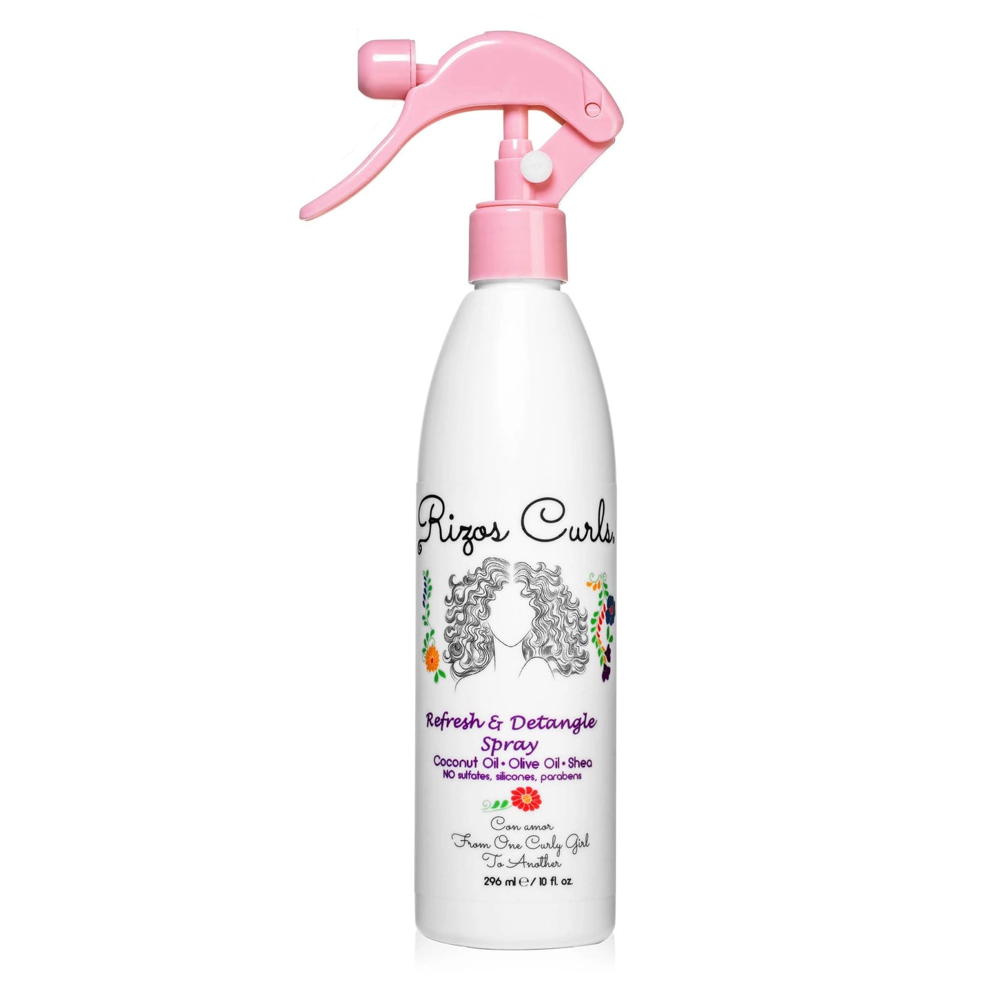 Rizos Curls Refresh & Detangle Spray - Detangling & Curl Leave-In with Coconut Oil - Nourishes, Hydrates & Controls Frizz for Every Curl Pattern Beauty & Personal Care Rizos Curls