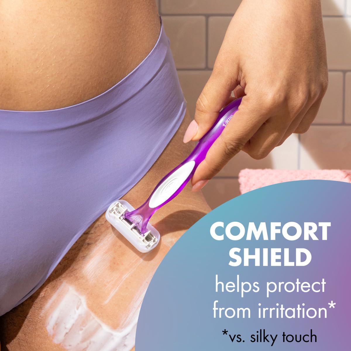 BIC Soleil 3 Sensitive Women's Disposable 3-Blade Razors, Comfort Shield and Moisture Strip, 5-Pack Beauty and Personal Care BIC