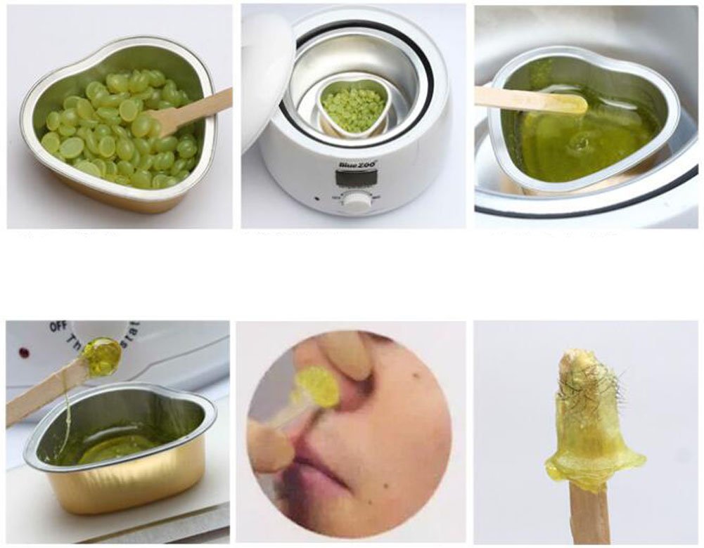 100 Pcs Natural Wooden Ice Cream Stick Facial Mask Smear Stick - Hair Removal Wax Apply Wax Rod for Eyebrow Nose Hair Removal Beauty and Personal Care Nicedmm