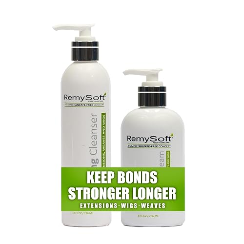 RemySoft Sulfate-Free Detangling Duo: Hydrating Shampoo + Recovery Conditioner for Human & Synthetic Extensions Wigs Weaves Lace Fronts - Moisturelab Beauty & Personal Care RemySoft