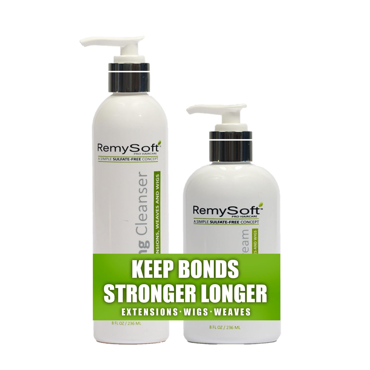 RemySoft Sulfate-Free Detangling Duo: Hydrating Shampoo + Recovery Conditioner for Human & Synthetic Extensions Wigs Weaves Lace Fronts - Moisturelab Beauty & Personal Care RemySoft