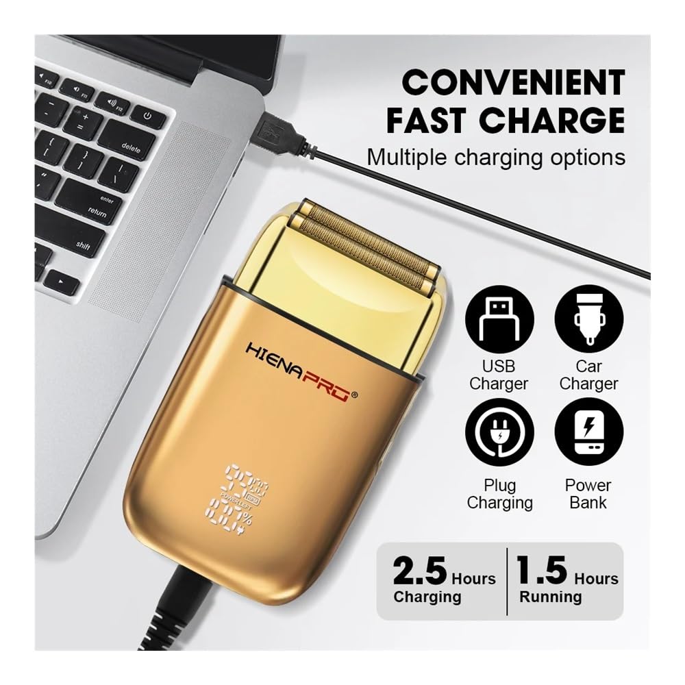 Razors 10,000 RPM High Power Men's Razor - Wireless use of Precision Trim, USB Charging, Powerful, Designed for Home Electric Razors(HYN-809golden) Beauty and Personal Care EWKYLSEM