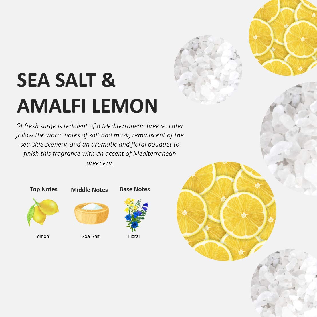Cucina Fruits & Passion Sea Salt & Amalfi Lemon Hand Soap Set, 6.7 fl oz Glass Bottle and 33.8 fl oz Refill, Made in Canada Beauty & Personal Care Cucina