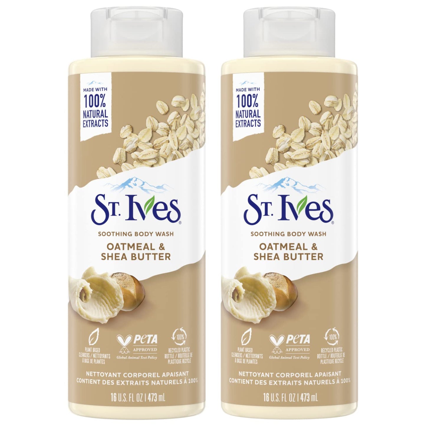 St. Ives Body Wash - Soothing Moisturizing Cleanser with Oatmeal & Shea Butter, Natural Body Wash for Sensitive Skin Made with Plant-Based Cleansers Beauty & Personal Care St. Ives