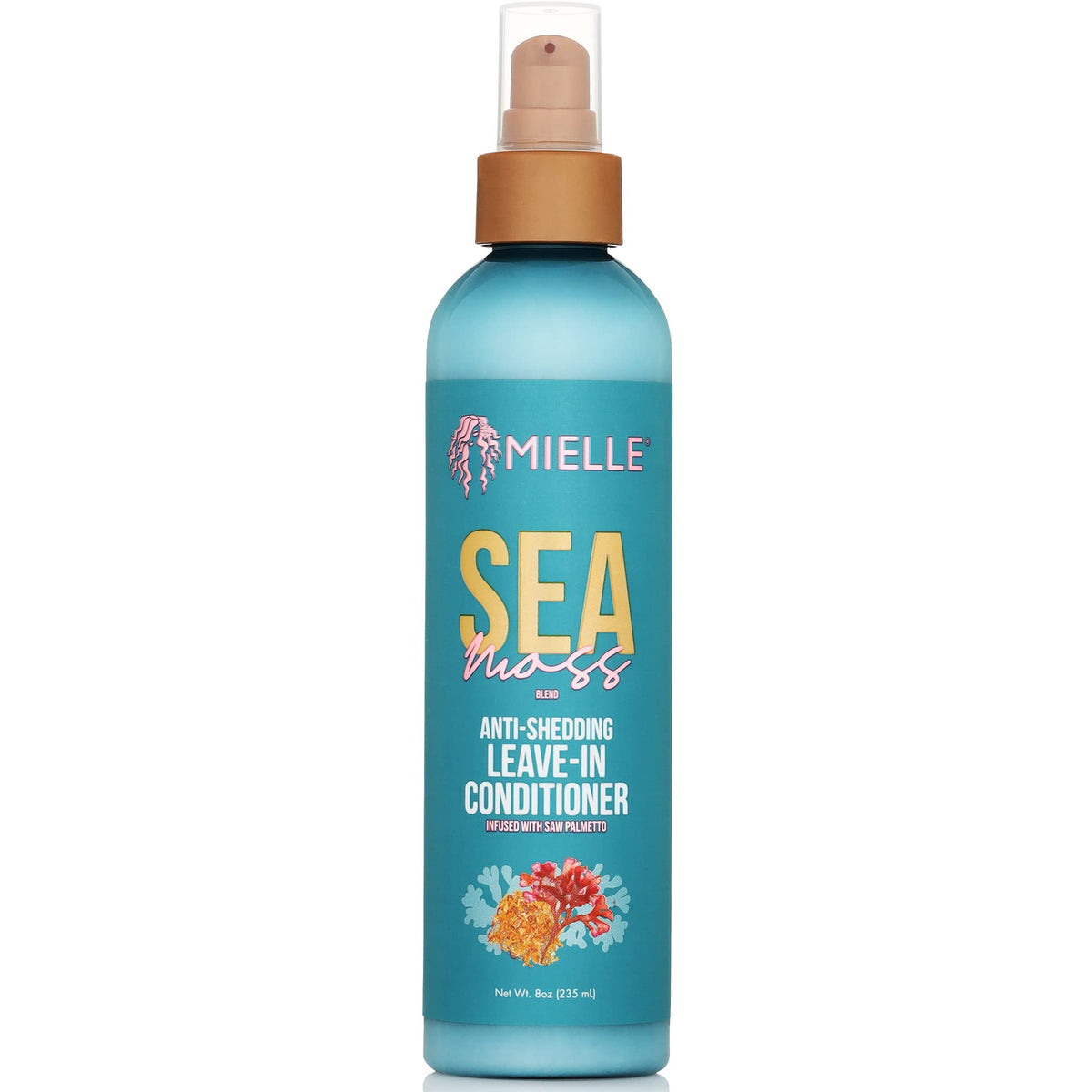 Mielle Organics Sea Moss Anti-Shedding Leave In Conditioner for Curly Hair - Moisturizing Leave In Treatment Spray to Detangle, Style and Refresh