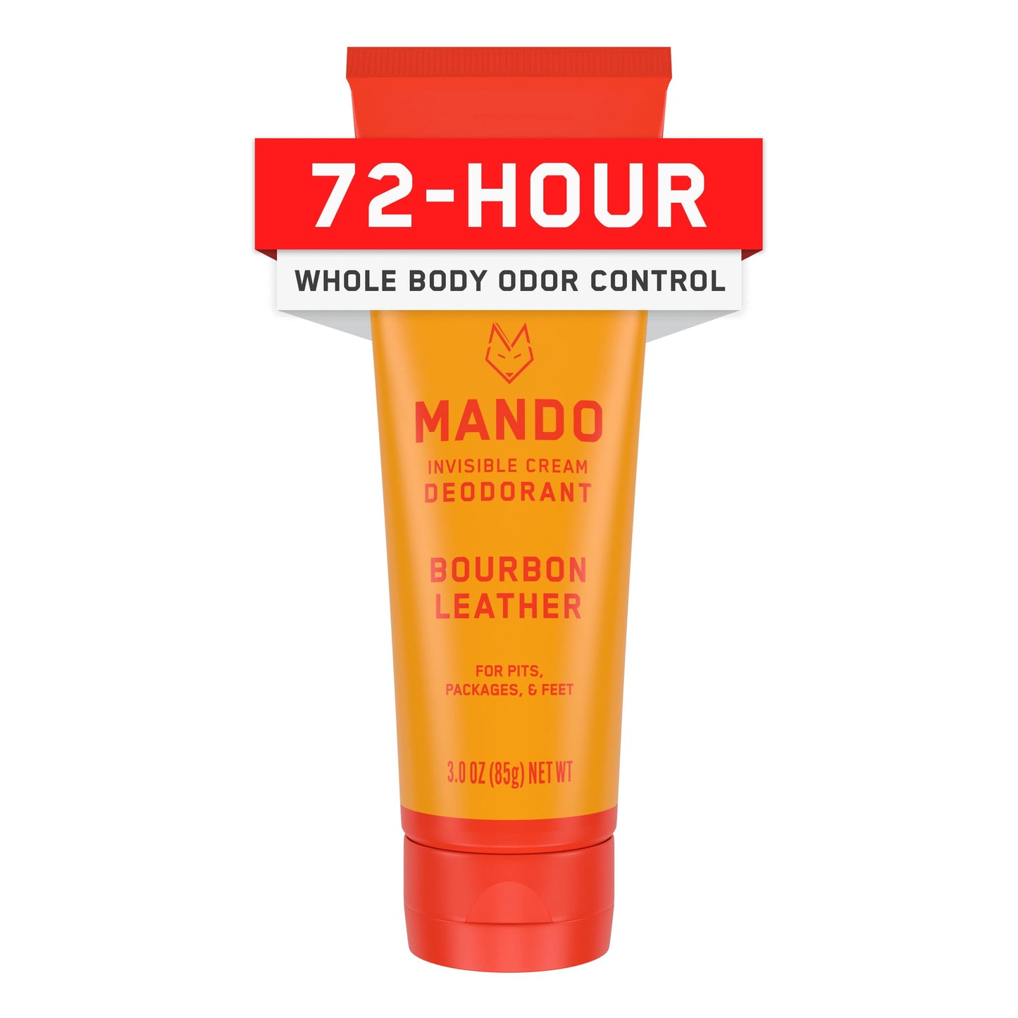 Mando Whole Body Deodorant For Men - Invisible Cream - 72 Hour Odor Control - Aluminum Free, Baking Soda Free, Skin Safe - 3 Ounce Tube (Bourbon Beauty and Personal Care Mando
