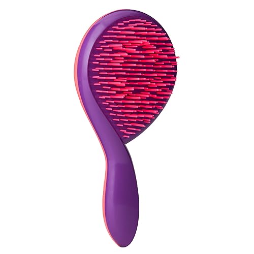 Michel Mercier The Girlie Detangle Brush - Painless Detangling Brush - Easy Grip Hair Brush Design - Thick and Curly Hair - Pink-Purple - 1 pc Beauty & Personal Care Michel Mercier
