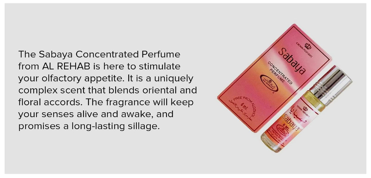 Al Rehab Sabaya Concentrated Perfume Rollerball 6 ML/0.20 (Unisex) Beauty & Personal Care Al-Rehab
