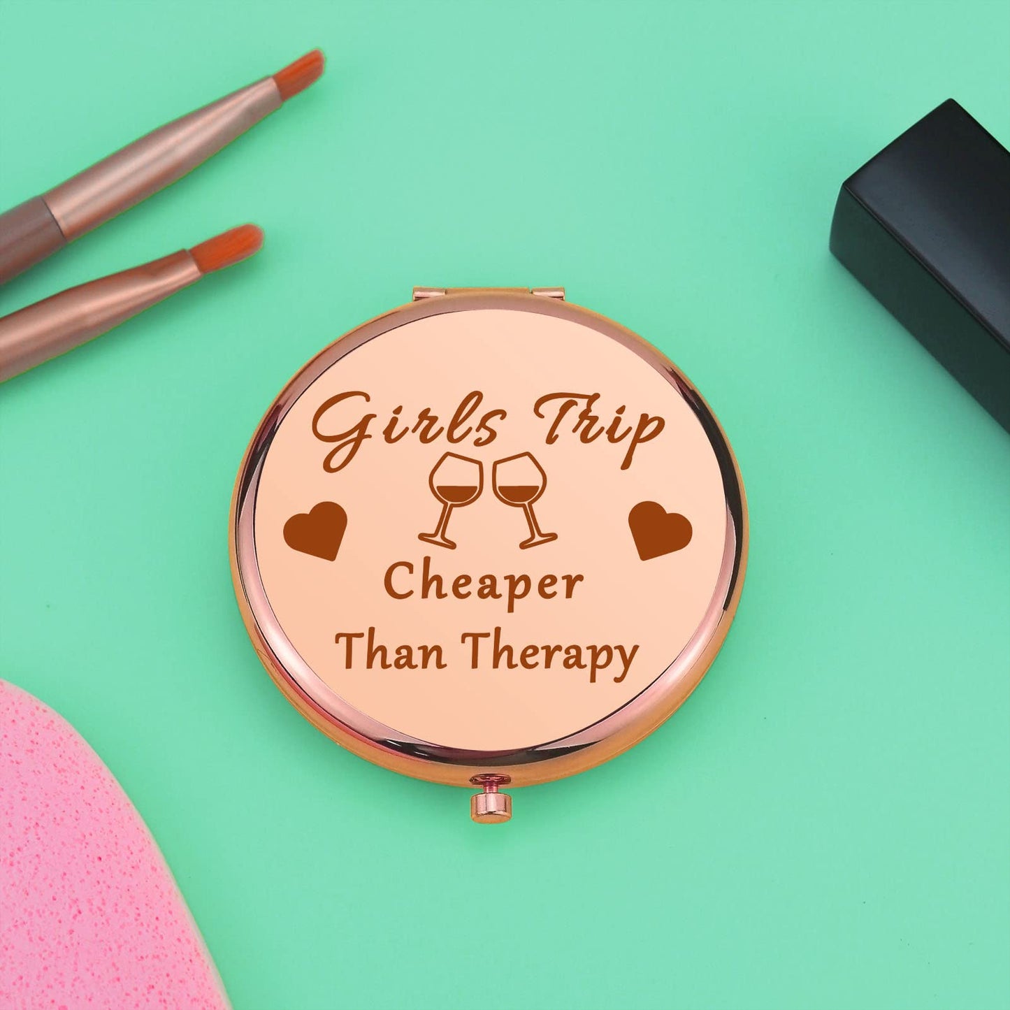 Girls Trip Gifts Weekend Gifts Trip Gift for Teens Bestie Daughter Travel Makeup Mirror for Best Friends Sister Girls Getaway Gift Friendship Compact Beauty & Personal Care Mwphuy