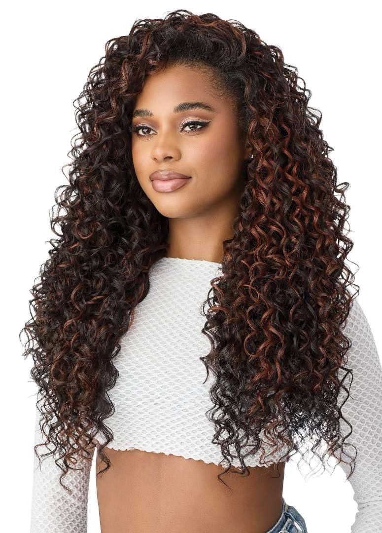 Outre Quick Weave Synthetic Half Wig - Solona (JET BLACK 1)