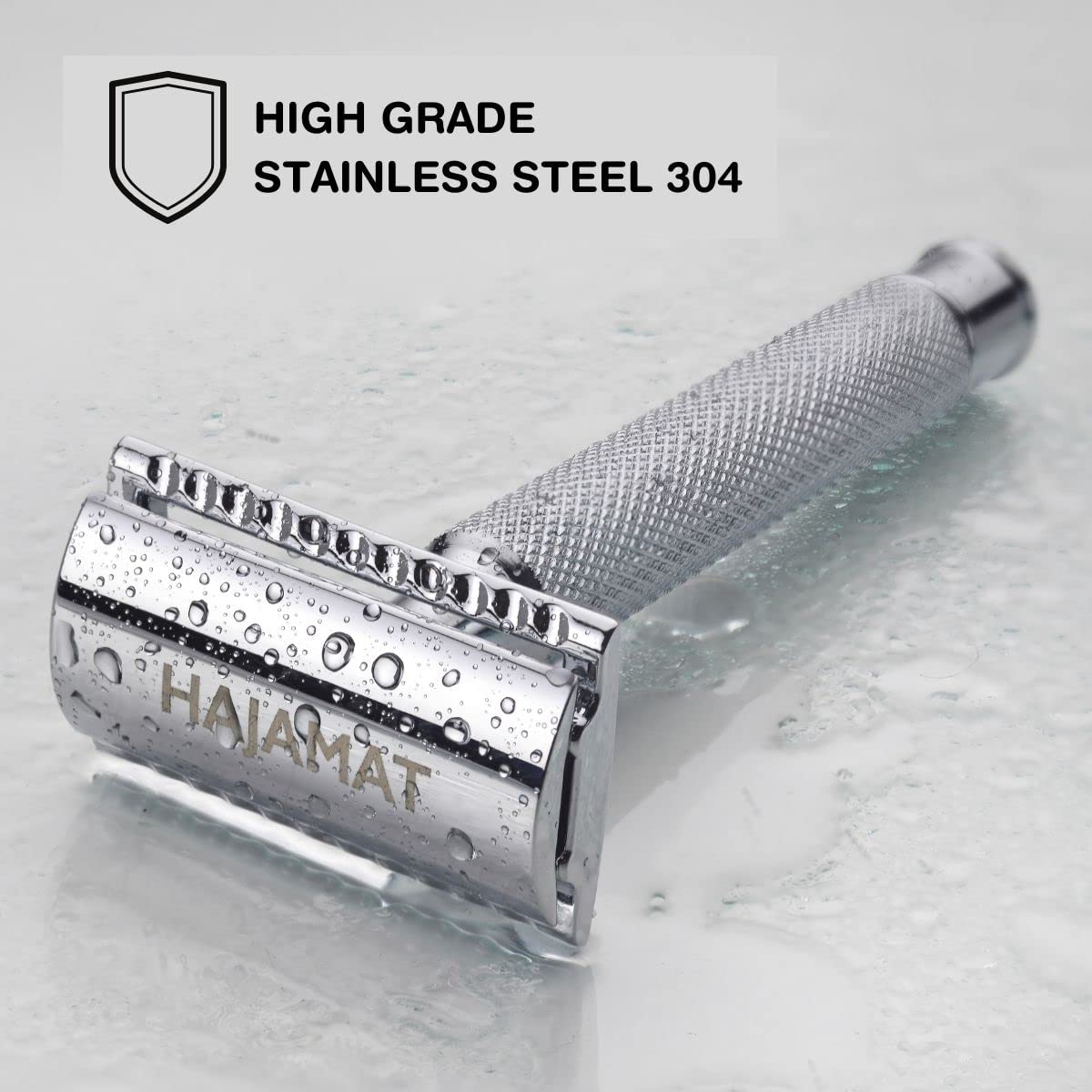 Hajamat Scythe Double Edge Safety Razor, Stainless Steel, Chrome Finish, Single Blade, Closed Comb Beauty and Personal Care Metrey Herbotech