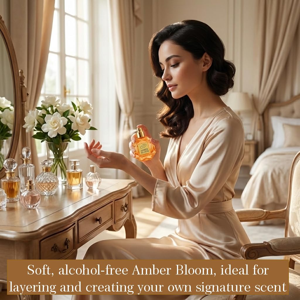 Zoha Amber Bloom | Amber Perfume for Women & Men | Alcohol-free Clean Perfume | Travel Size Long Lasting Fragrance Oil | 30ml Spray Beauty & Personal Care Zoha