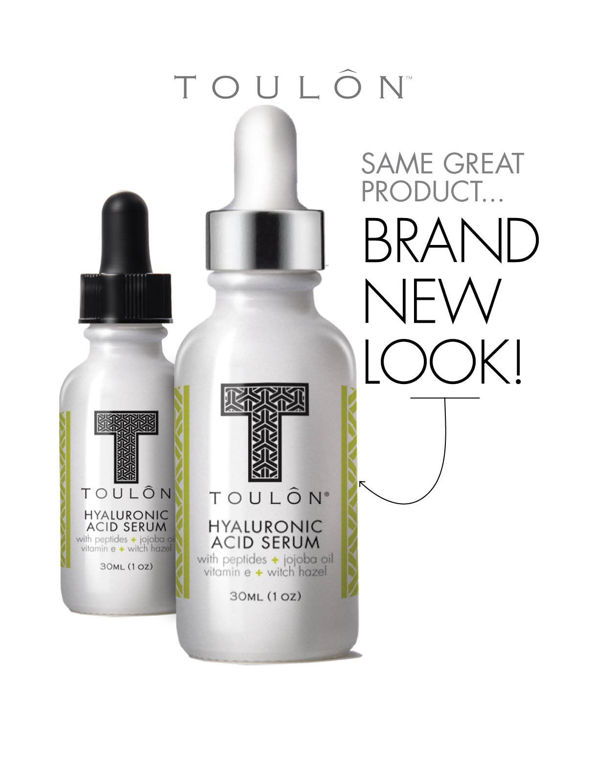 Organic Hyaluronic Acid Serum for Face with Natural Peptides, Pure Jojoba Oil, Vitamin E & Witch Hazel; Best to Build Collagen & Reduce Wrinkles Beauty & Personal Care TOULON