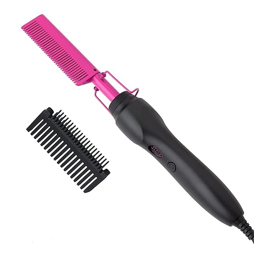 Hot Comb Anti-Scald Ceramic Heated Hair Styling Tool - Straightener, Curler, Travel-Friendly Beard Pressing Comb Beauty & Personal Care Erokicysh
