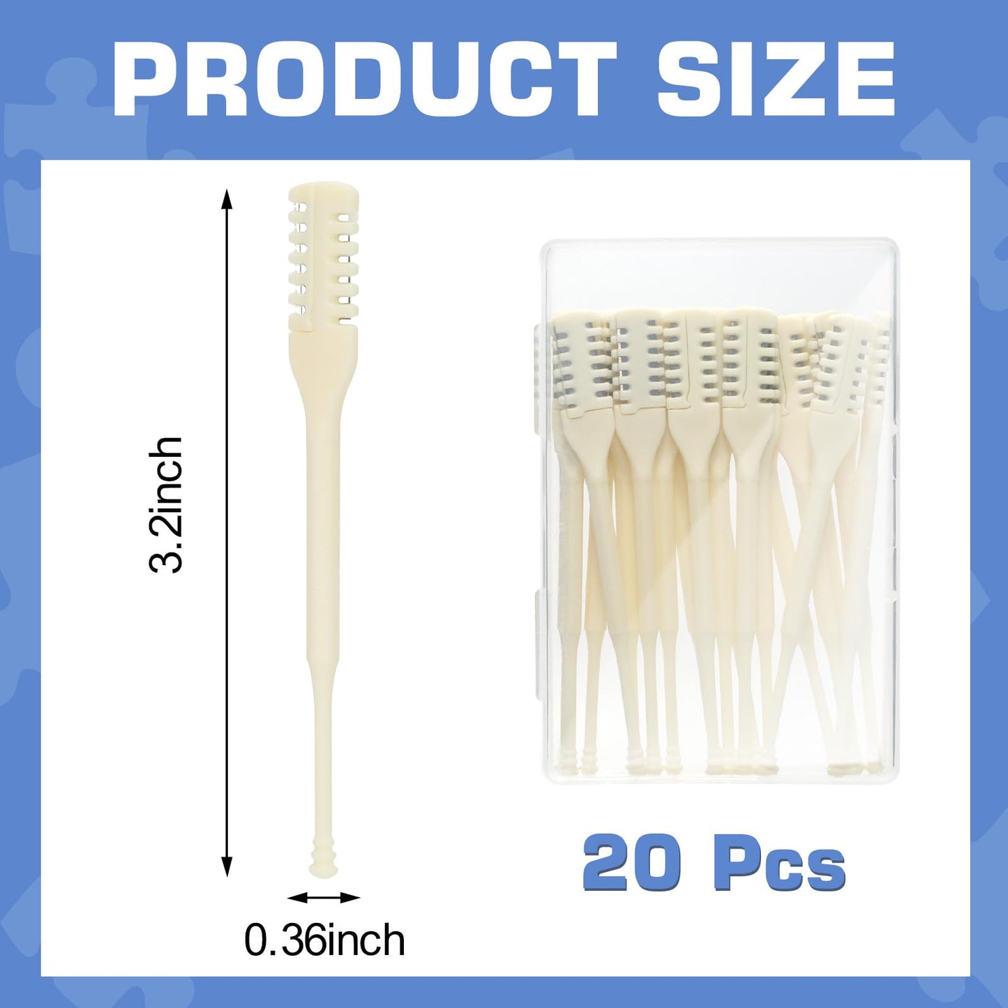20 Pcs Reusable Nose Hair Trimmer, 2-in-1 Manual Nasal Hair Remover Tool for Men and Women, 360° Nostril Hairs Remover Tool, 3.2 x 0.36 Inch Compact Beauty and Personal Care Rimoev