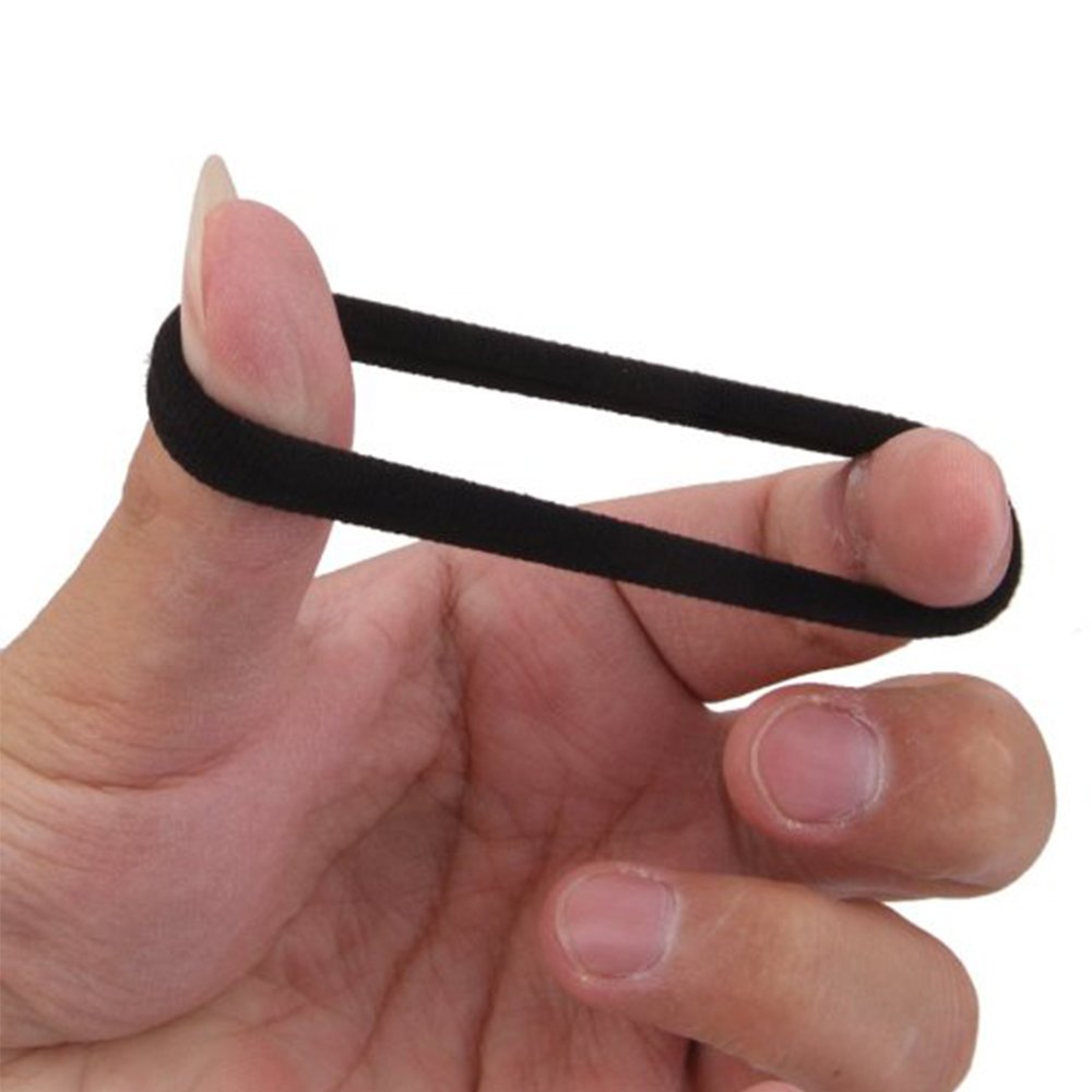 J-MEE Hair Bands 100PCS Seamless Cotton Ponytail Holders Scrunchies Hair Accessories for Thick Hair (black) Beauty and Personal Care J-MEE