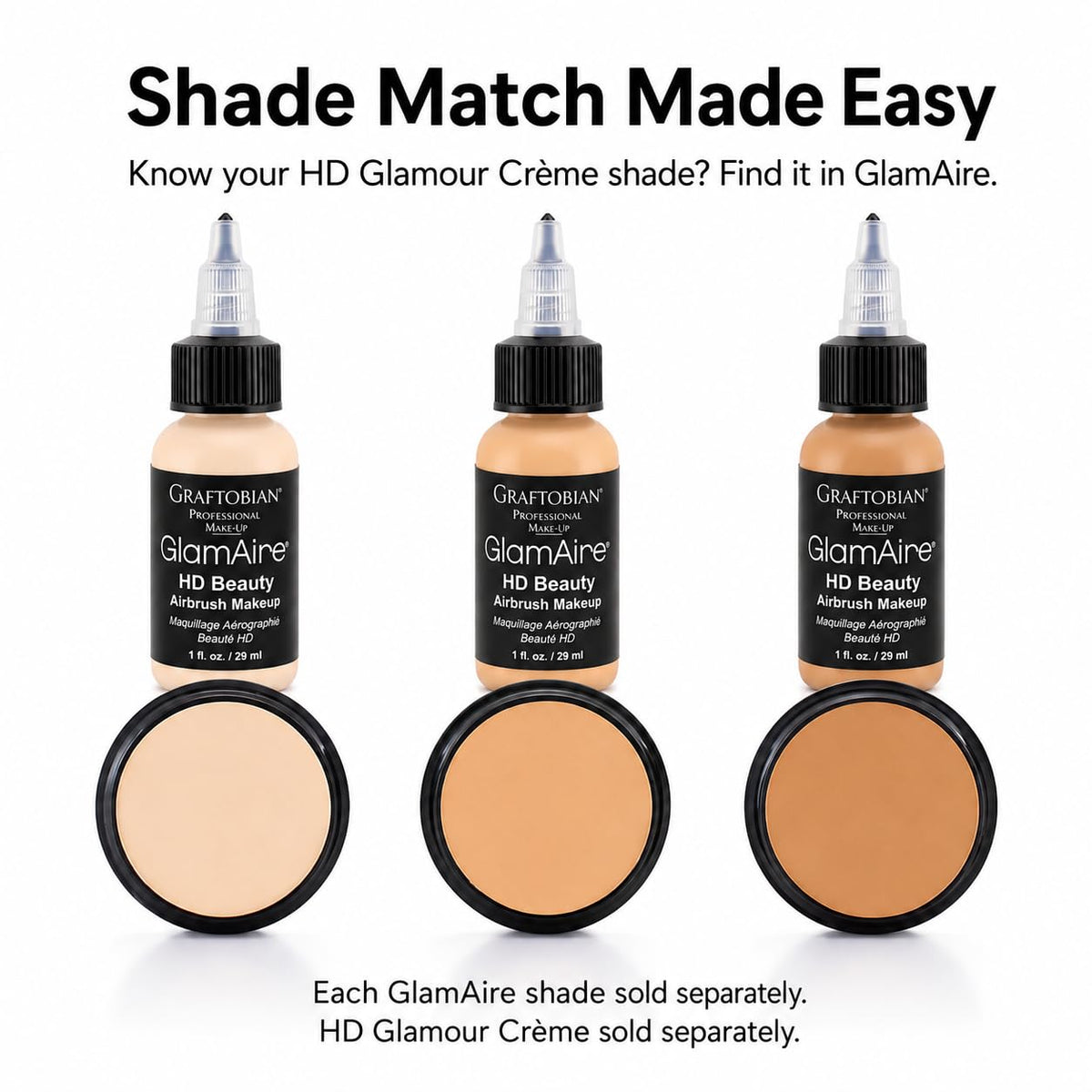 GlamAire Airbrush Makeup by Graftobian - High Definition Airbrush Foundation, Professional Formula for Long-Lasting Wear, For Makeup Artists and