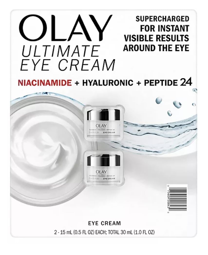 Olay Ultimate Niacinamide + Hyaluronic + Peptide Eye Cream (0.5 fl. oz., 2 pk.) Beauty & Personal Care Olay