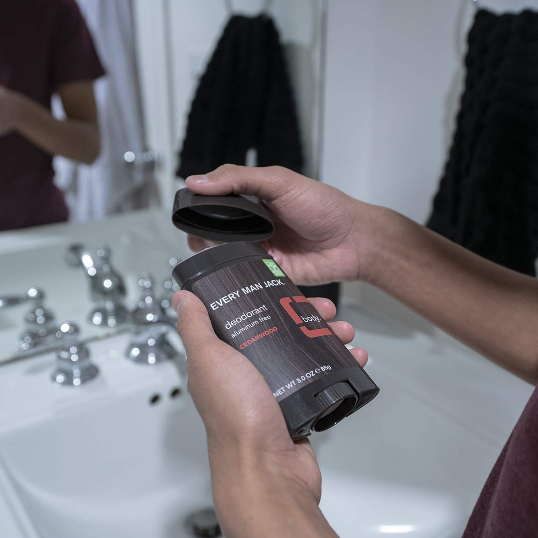 Every Man Jack Mens Cedarwood Deodorant - Stay Fresh Safely with Aluminum Free Mens Deodorant - Odor Crushing, Long Lasting, Plant-Based, and No Beauty and Personal Care Every Man Jack