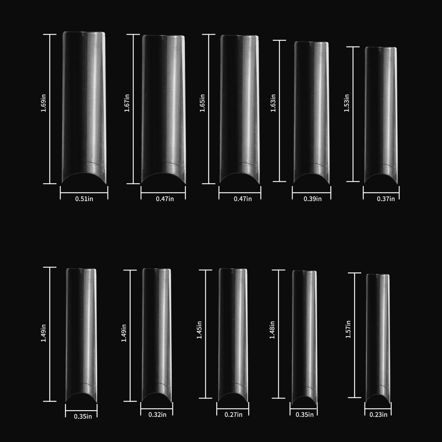 No C Curve Square Nail Tips XXL?Acrylic Nail Tips Square,SITELENABY 500 pcs Clear Fake Nails for Nail Salons,Nail Tech Must Have Beauty & Personal Care SITELENABY