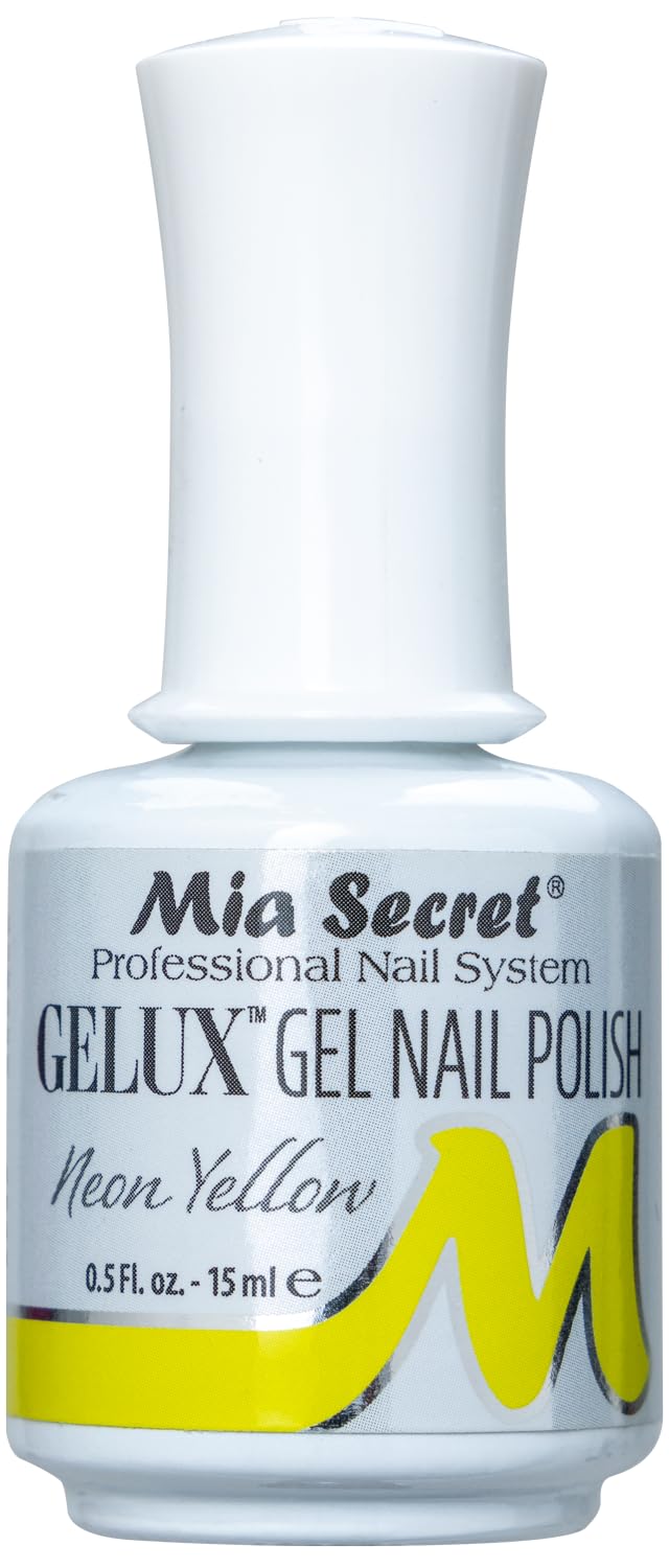 Mia Secret Gelux Nail Polish 0.5 Oz UV Gel-SOAK Off - New Shades 2017 U Pick (NEON Yellow)