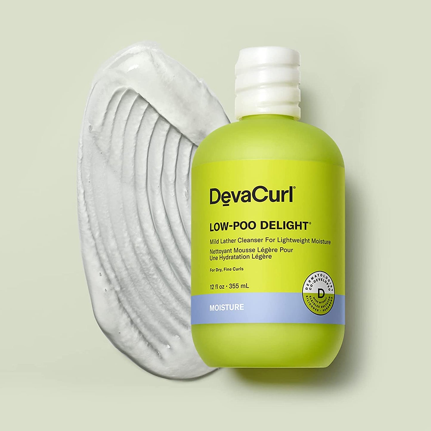 DevaCurl Low-Poo Delight Mild Lather Cleanser for Lightweight Moisture, Green Oasis, 12 fl. oz. Beauty & Personal Care DevaCurl