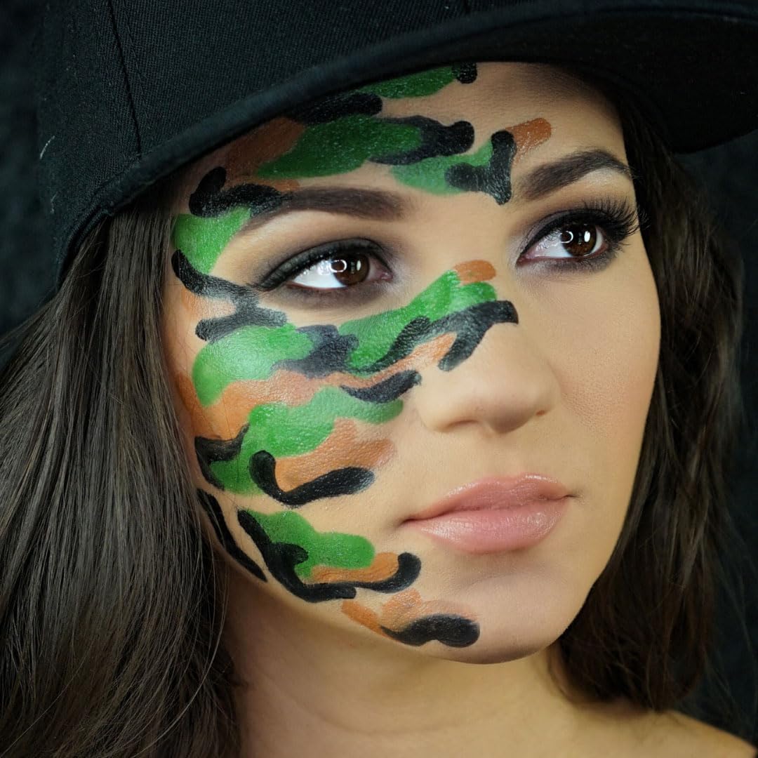 Mehron Makeup Tri-Color Halloween Makeup Palette - CAMOFLAUGE