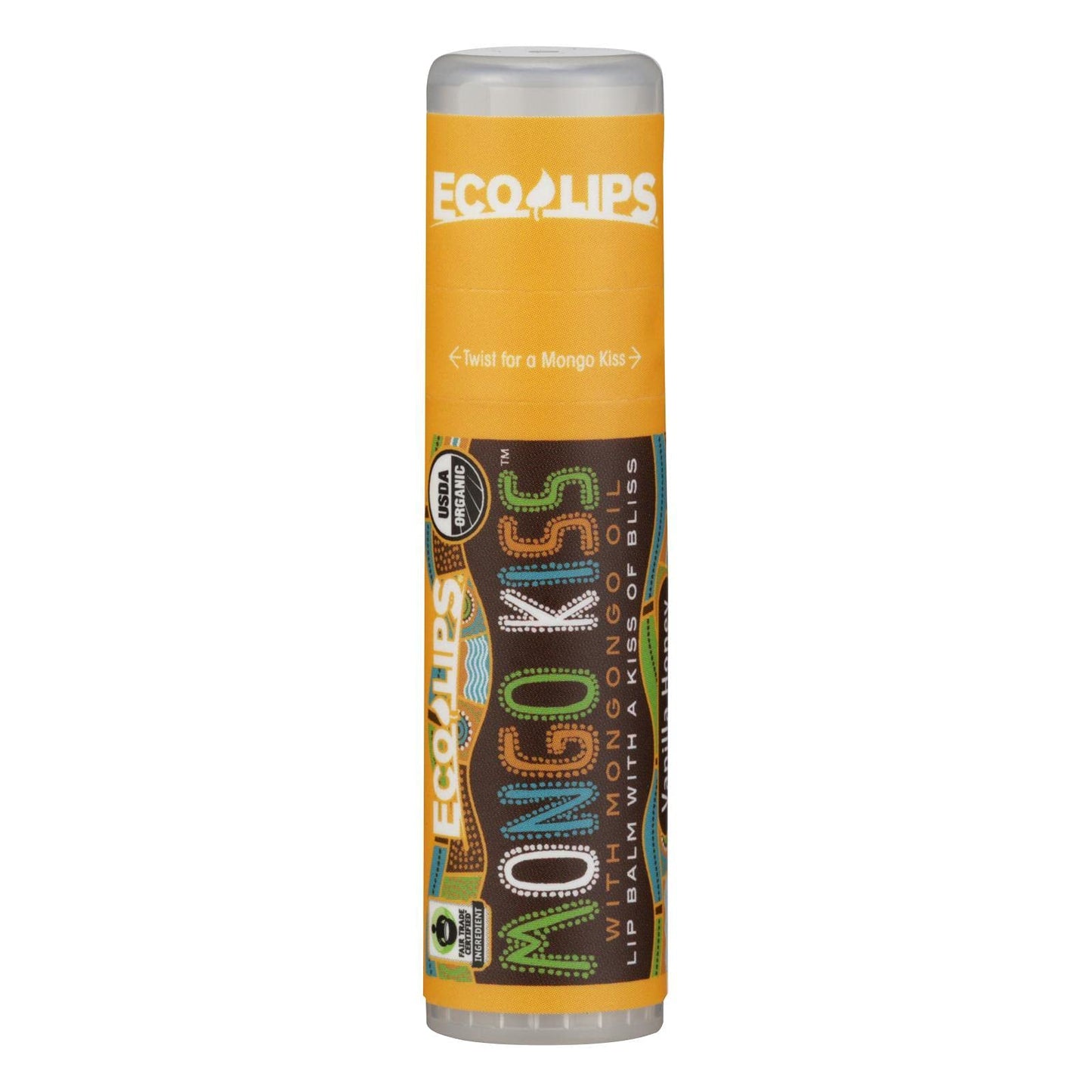 Mongo Kiss Display Center - Lip Balm - Organic - Eco Lips - Vanilla Honey - .25 Oz - Case Of 15 Beauty and Personal Care Mongo Kiss