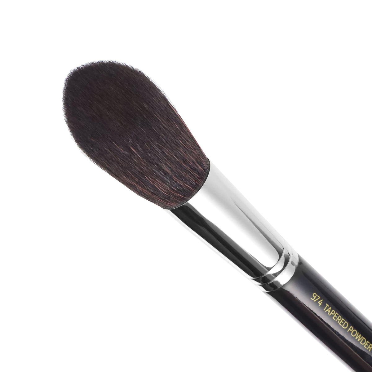 Bdellium Tools Professional Makeup Brush - Maestro Series 974 Tapered Powder - With Mix of Soft Synthetic & Natural Fibers, For Sculpt & Shape (Black