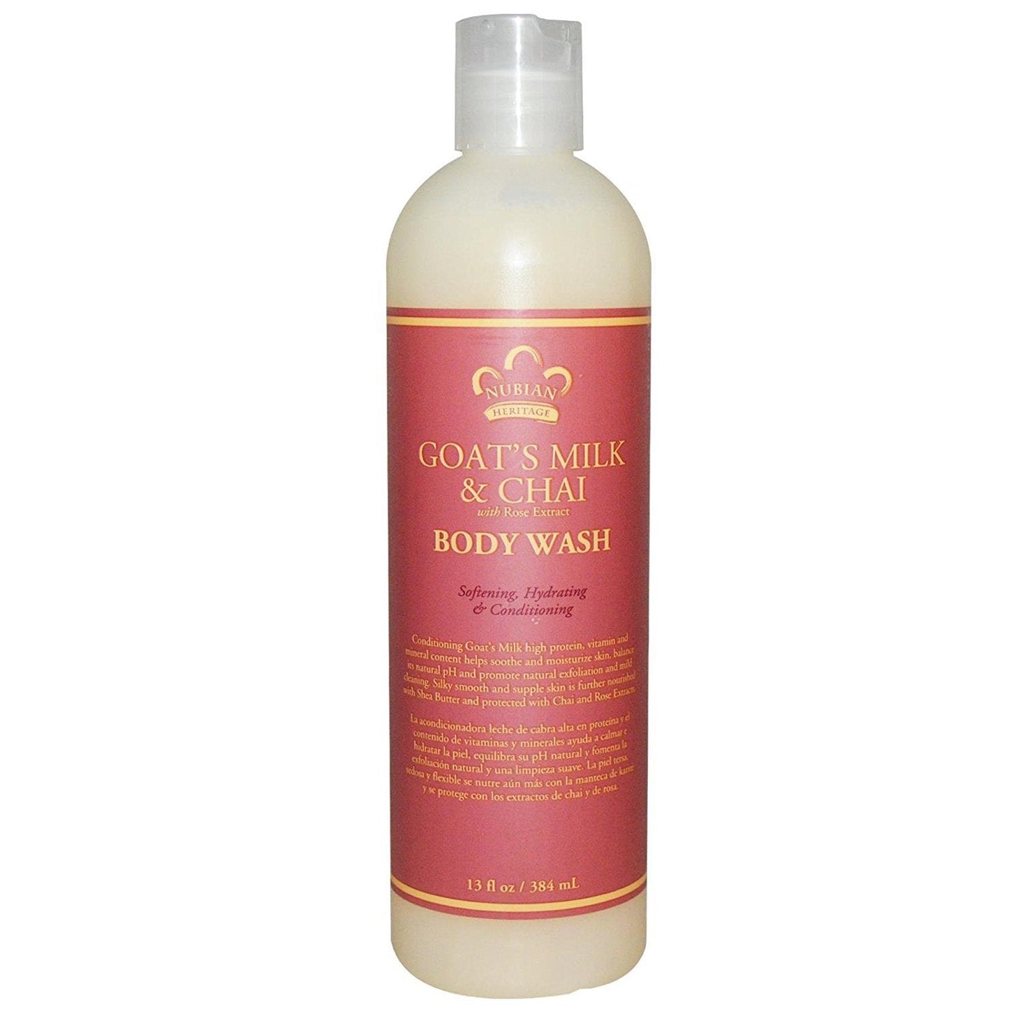 NUBIAN HERITAGE BODY WASH,GOATS MLK&CHAI, 13 FZ,Pack of 12 Beauty & Personal Care Nubian Heritage