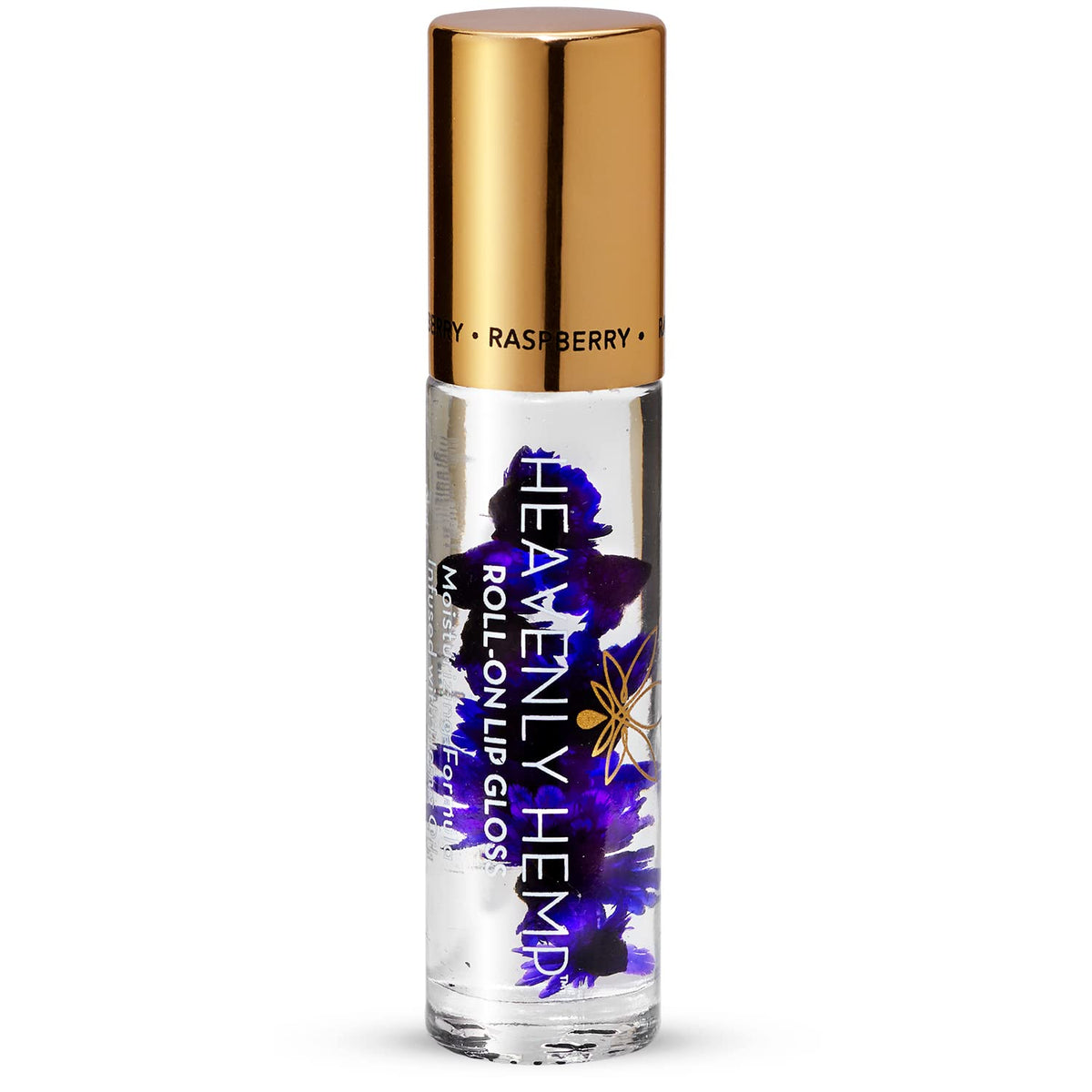 Blossom Roll on Lip Gloss, Scented Clear High Shine Moisturizing Lip Oil, Non Sticky, Infused with Real Flowers, Made in USA, 0.2oz, Raspberry Hemp Beauty & Personal Care Blossom