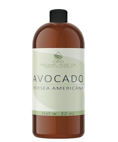 Avocado Oil - Pure, Refined, Filtered, Non-GMO, Vegan, Fair Trade, Unscented, Bulk Carrier - 32 OZ Beauty & Personal Care OPO