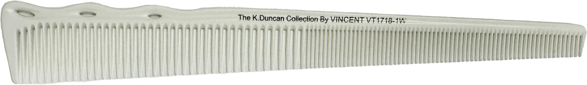 Ceramic White Narrow Tappering Comb 7"