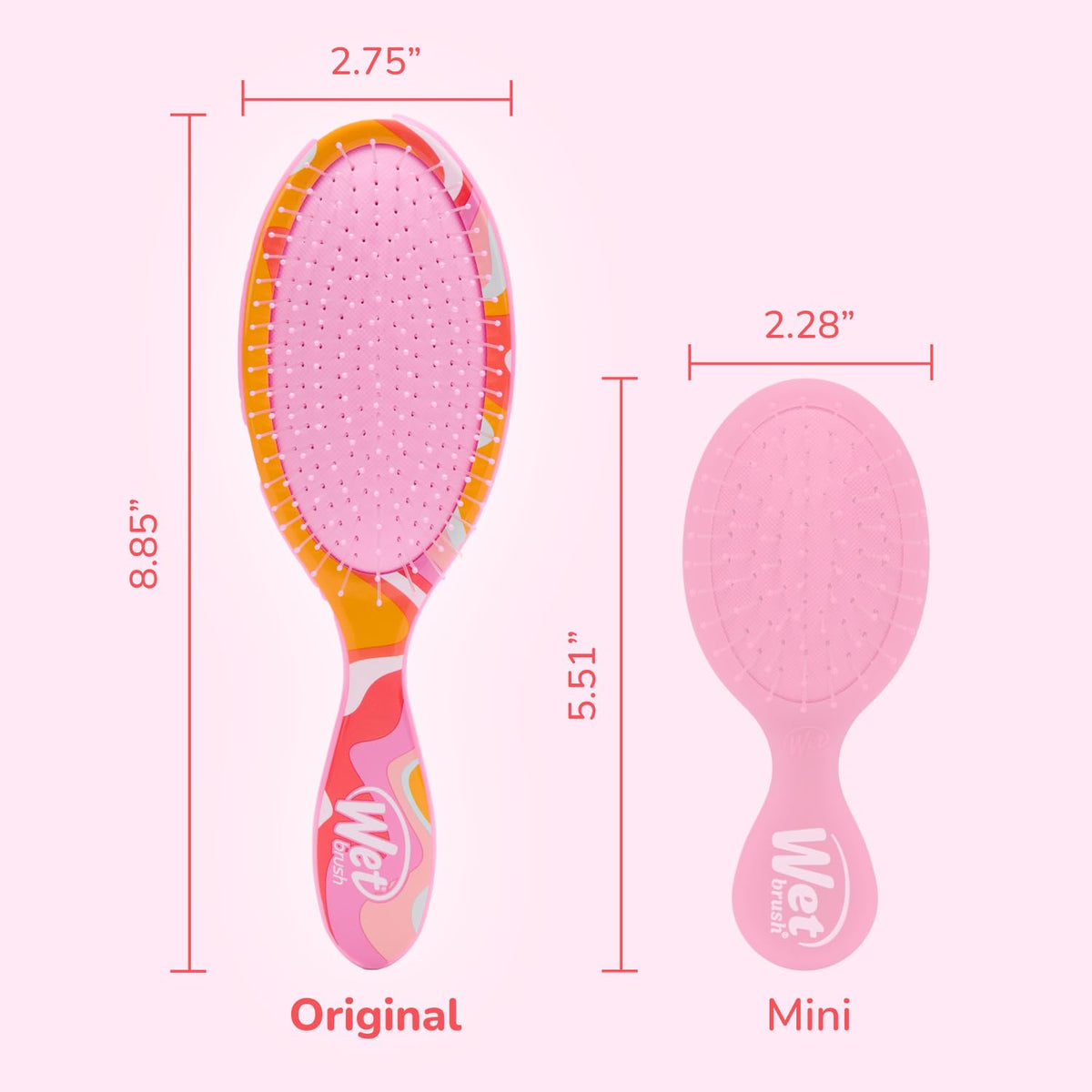Wet Brush Original Detangler, Ice Cream (Sun Days), Ultra-Soft IntelliFlex Bristles Glide Through Tangles, Detangling Hair Brush (Wet & Dry), Women &
