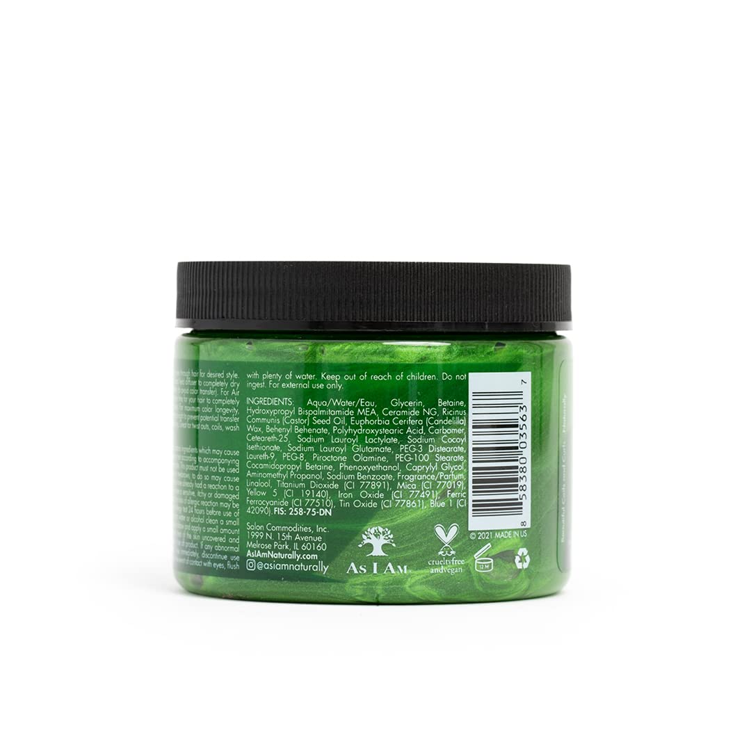 As I Am Curl Color - Emerald Green - 6 ounce - Color & Curling Gel - Temporary Color - Vegan & Cruelty Free Beauty & Personal Care As I Am