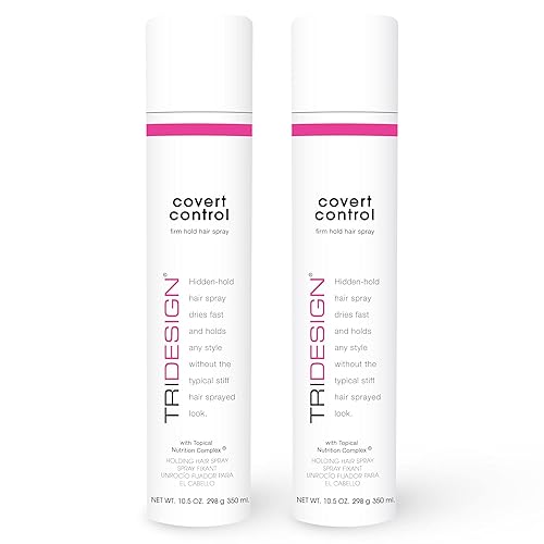 TRI Design Covert Control - Fast-Drying Hairspray for Women & Men, Aerosol Strong Hold Setting Spray, Hair Products, 2 Pack of 10.5 Oz Beauty & Personal Care TRIDESIGN