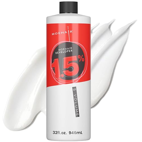 MOEHAIR Hair Color Developer 1.5% Hydrogen Peroxide | 5 Volume Creme Developer for Coloring and Bleaching | Paraben-free | Professional-Grade Hair Beauty & Personal Care MOEHAIR