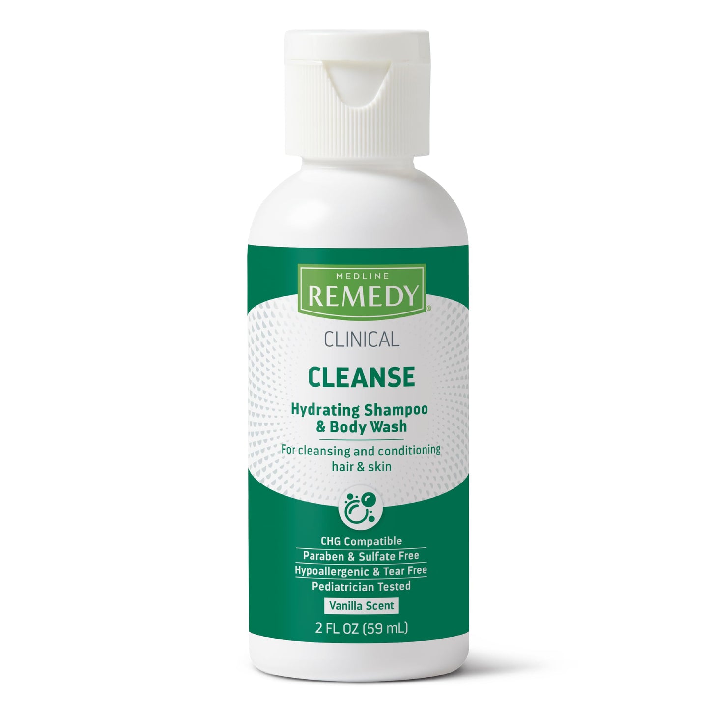 Medline Remedy Clinical Hydrating Shampoo & Body Wash (2 fl oz), Vanilla Scent, Cleanser, No-Rinse, Adults, Kids, Shower Or Bedside, Dimethicone Beauty & Personal Care Medline Remedy