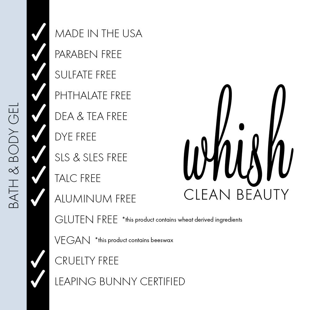 Whish Beauty Pomegranate Body Wash - Moisturizing Bath & Body Gel for Women - Gentle on Sensitive Skin with Shea Butter & Aloe - Sulfate & Paraben Beauty & Personal Care Whish