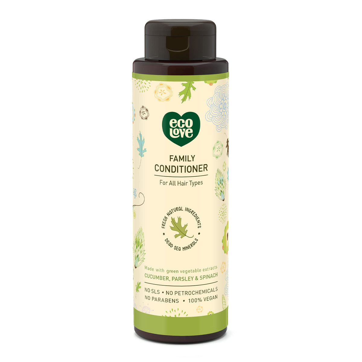 ecoLove Vegan Conditioner with Organic Cucumber Extract, 17.6 oz